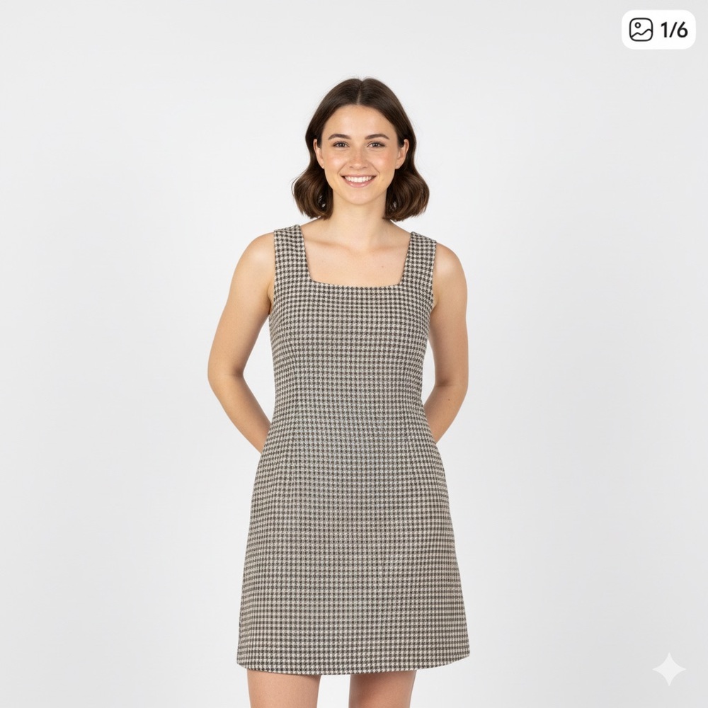 Vintage Tabloid Gingham Mini Dress